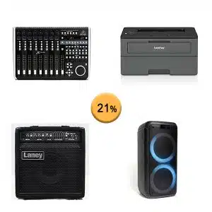 Pallet de 18 productos de electrónica y oficina sin revisar