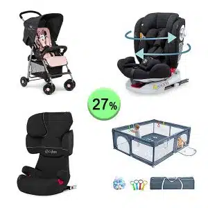 Pallet de 17 productos de Bebé y cuidado personal sin revisar