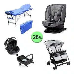 Pallet de 11 productos de Bebé y cuidado personal sin revisar