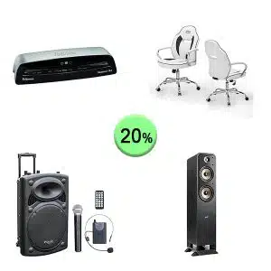 Pallet de 17 productos de Sonido y oficina sin revisar