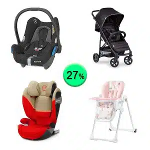 Pallet de 17 productos de Bebé y cuidado personal sin revisar