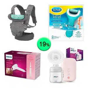 Caja de 28 productos de Bebé y cuidado personal sin revisar