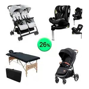 Pallet de 21 productos de Bebé y cuidado personal sin revisar