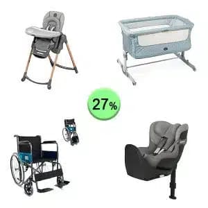 Pallet de 9 productos de Bebé y cuidado personal sin revisar