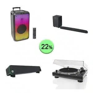Pallet de 16 productos de Sonido y oficina sin revisar