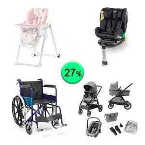 Pallet de 11 productos de Bebé y cuidado personal sin revisar