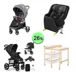 Pallet de 9 productos de Bebé y cuidado personal sin revisar