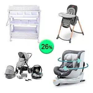 Pallet de 11 productos de Bebé y cuidado personal sin revisar