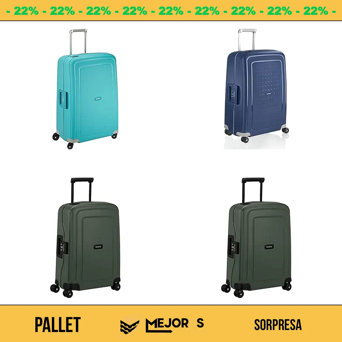 Pallet de 18 Maletas Sin Revisar