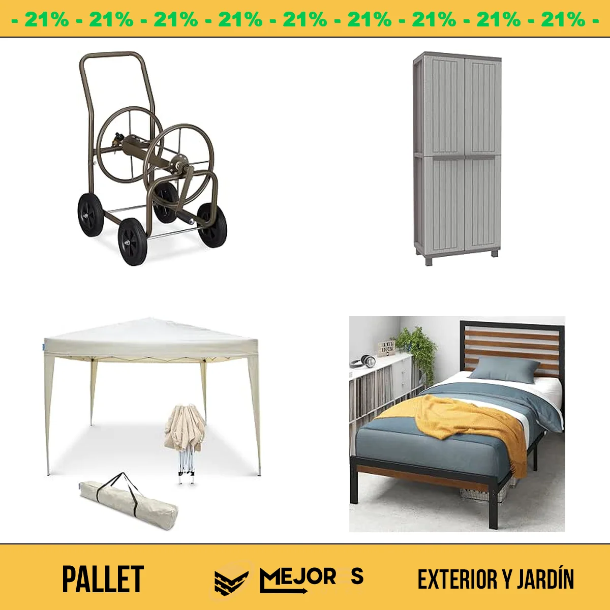 Palette de 21 articles de jardin et extérieur non vérifiés