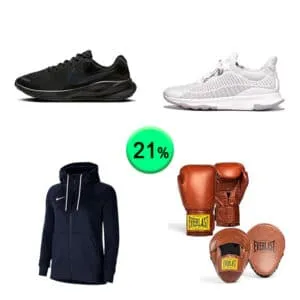 Caja de 32 artículos de Ropa y deporte sin revisar