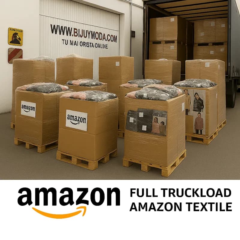 Camión Completo Textil Amazon – 32 Palets con 25.600 Prendas Nuevas