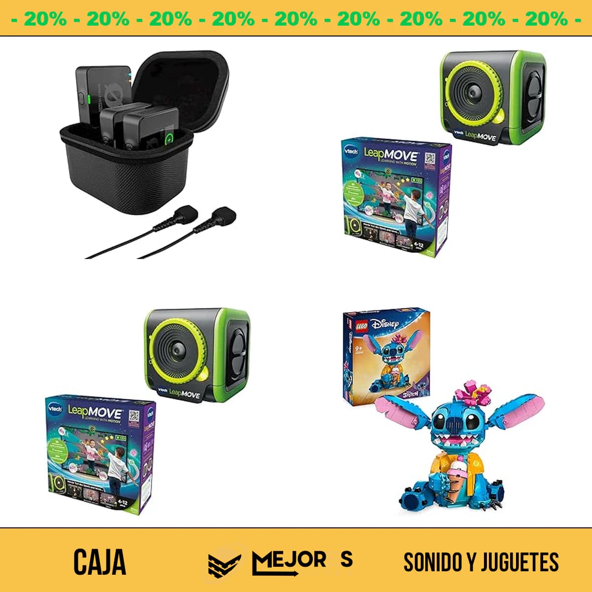 Caja de 20 Items Sin Revisar, Sonido y Juguetes