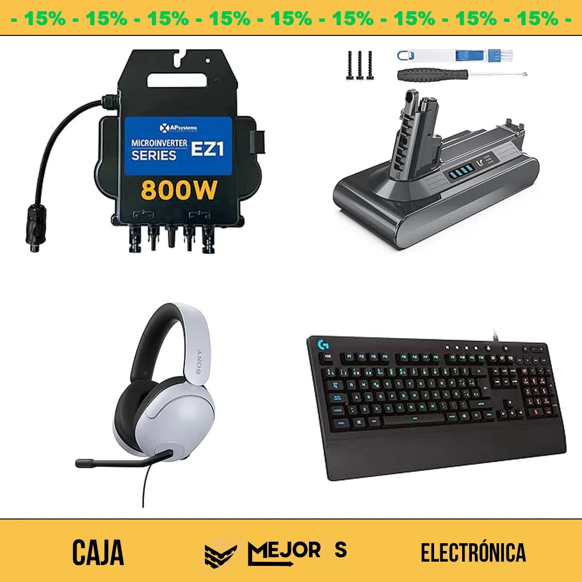 Caja de 69 Electrónica Sin Revisar