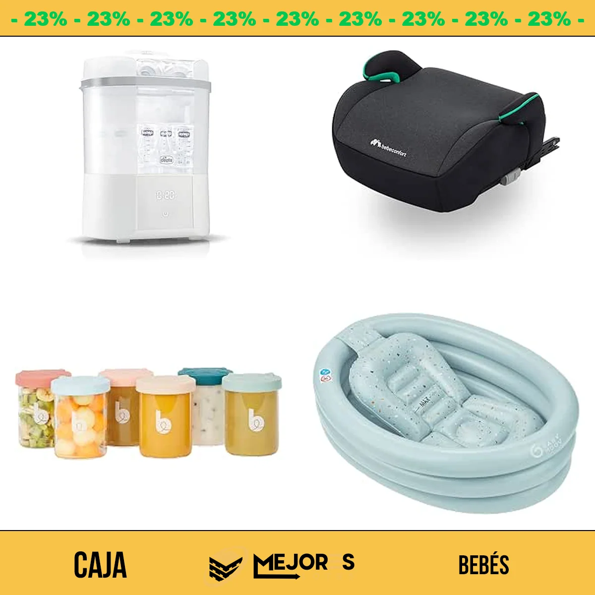 Caja de 23 Artículos de Bebé Sin Revisar
