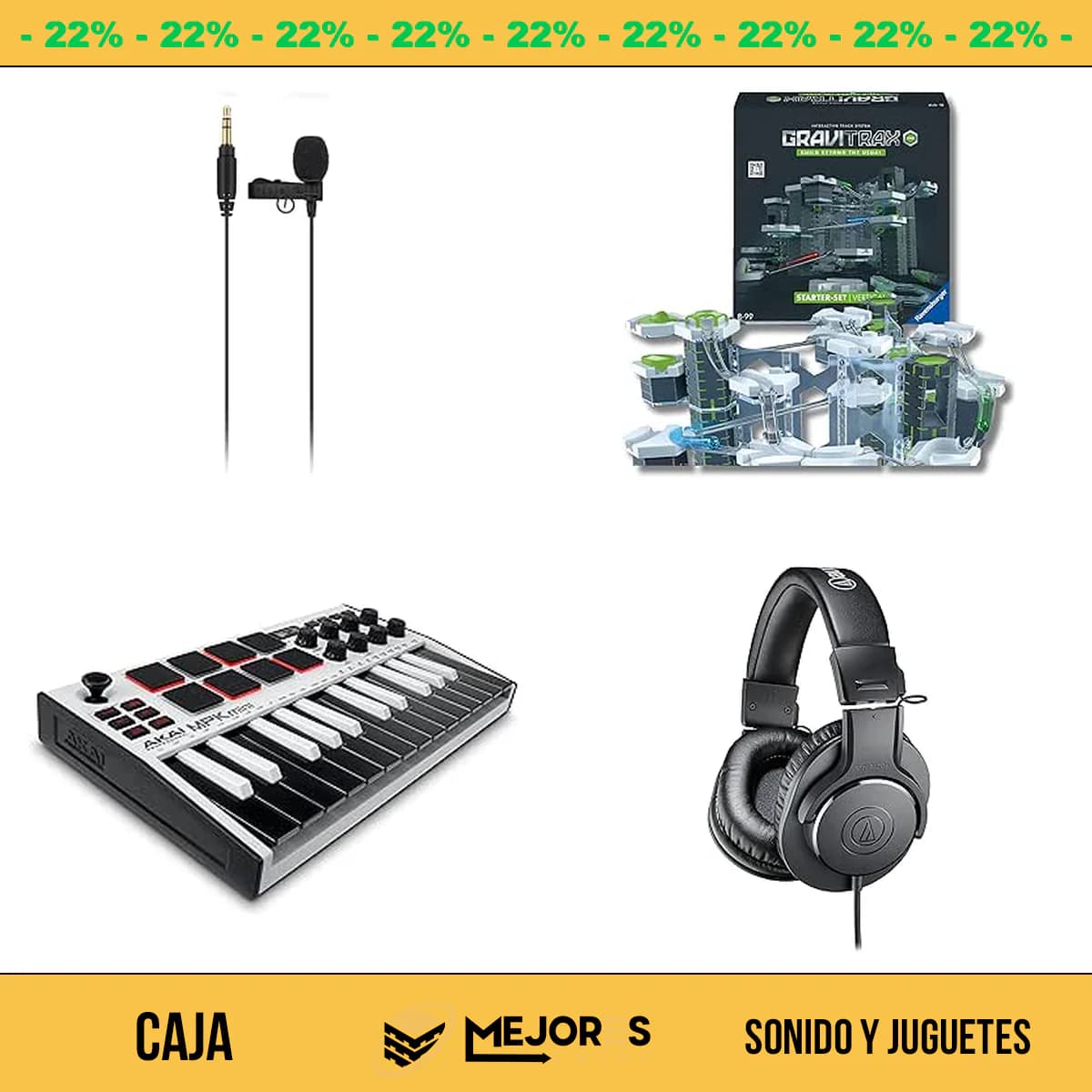 Caja de 23 Items Sin Revisar, Sonido y Juguetes