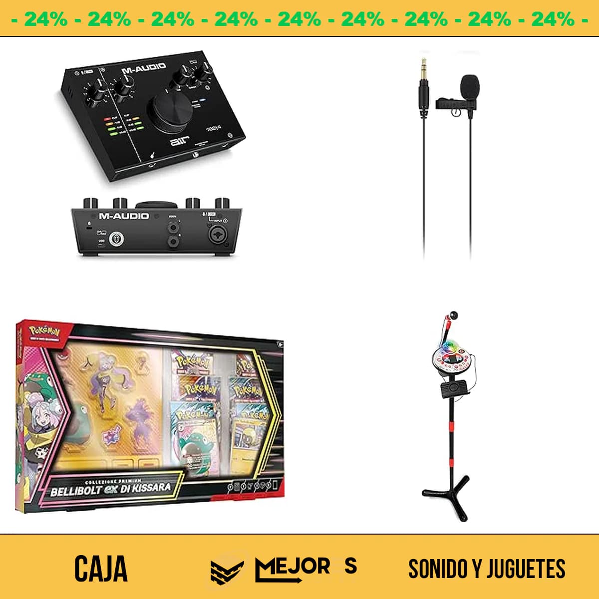 Caja de 31 Items Sin Revisar, Sonido y Juguetes