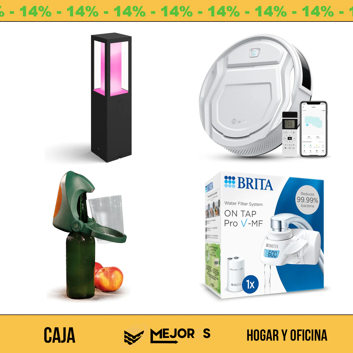 Caja de 14 Items Sin Revisar, Hogar y Oficina