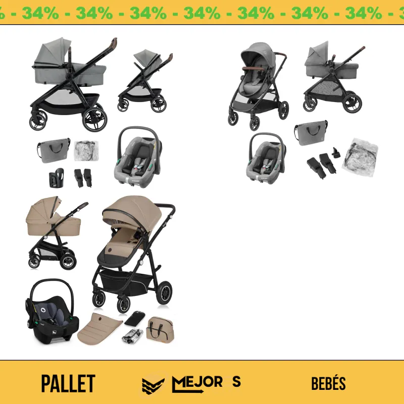 Pallet de 3 Bebés Sin Revisar