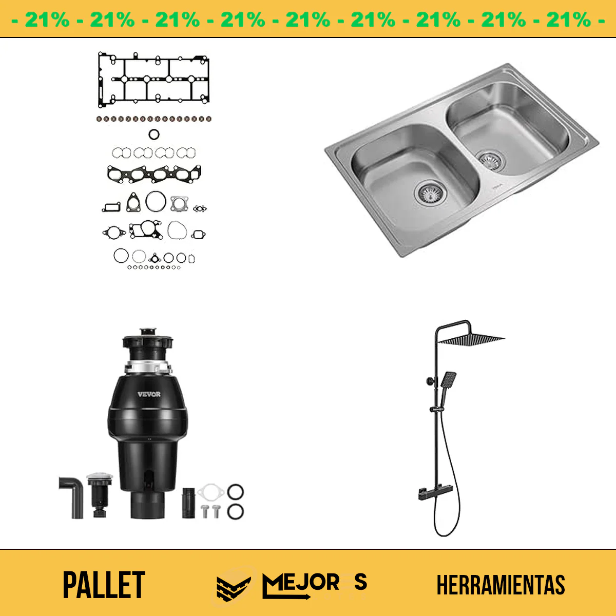 Pallet de 21 Herramientas Sin Revisar