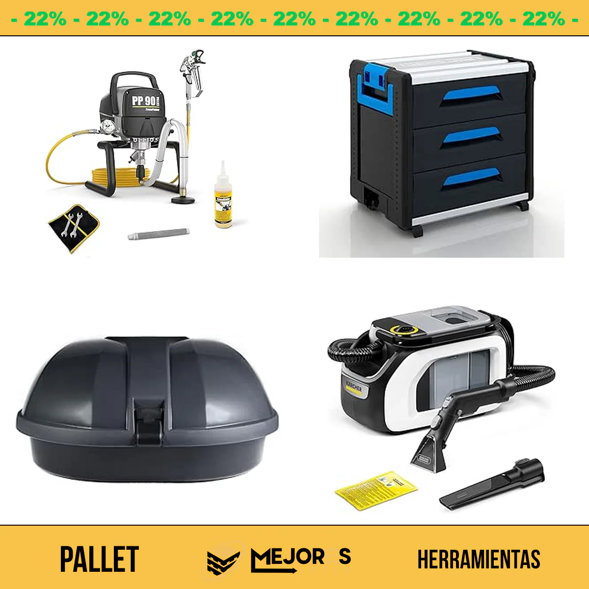 Pallet de 9 Herramientas Sin Revisar