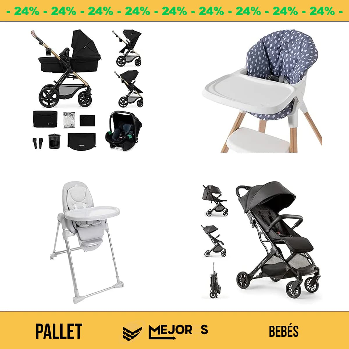 Pallet de 12 Artículos de Bebé Sin Revisar