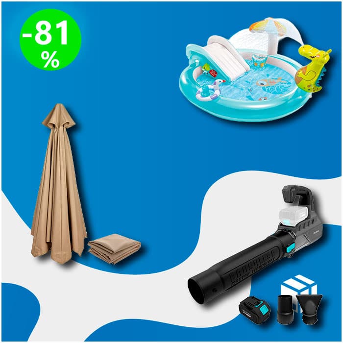 Caja de 26 Productos de Piscina y Jardín Sin Revisar