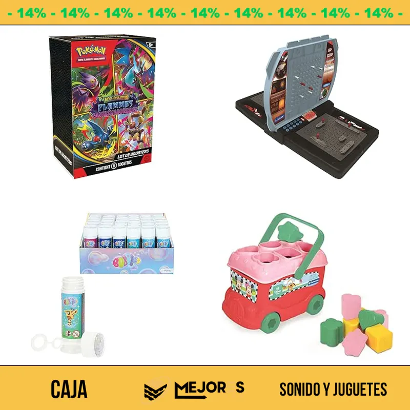 Caja de 9 Items Sin Revisar, Sonido y Juguetes