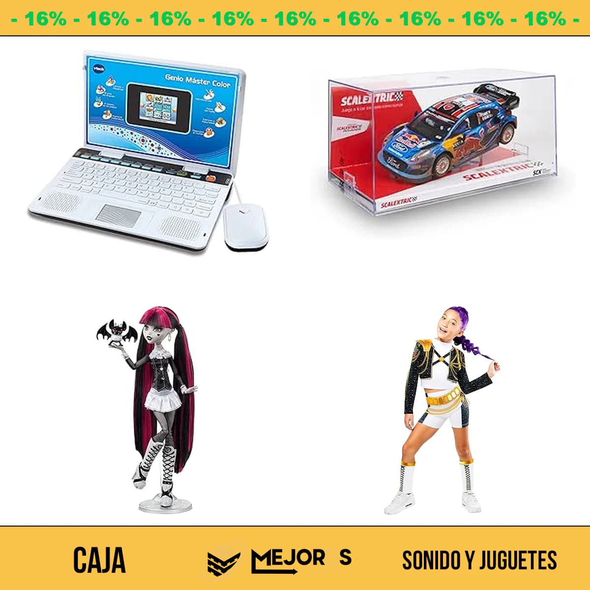 Caja de 34 Items Sin Revisar, Sonido y Juguetes