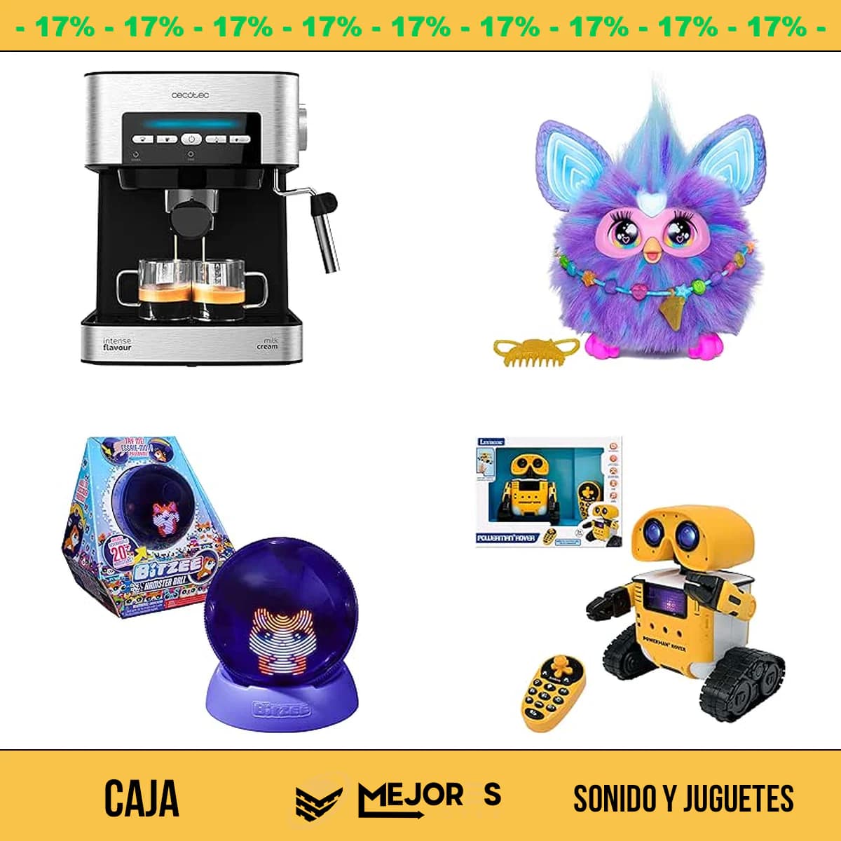 Caja de 18 Items Sin Revisar, Sonido y Juguetes