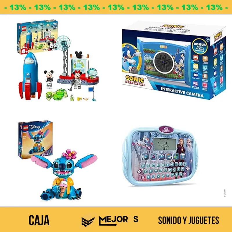 Caja de 38 Juguetes y Sonido Sin Revisar