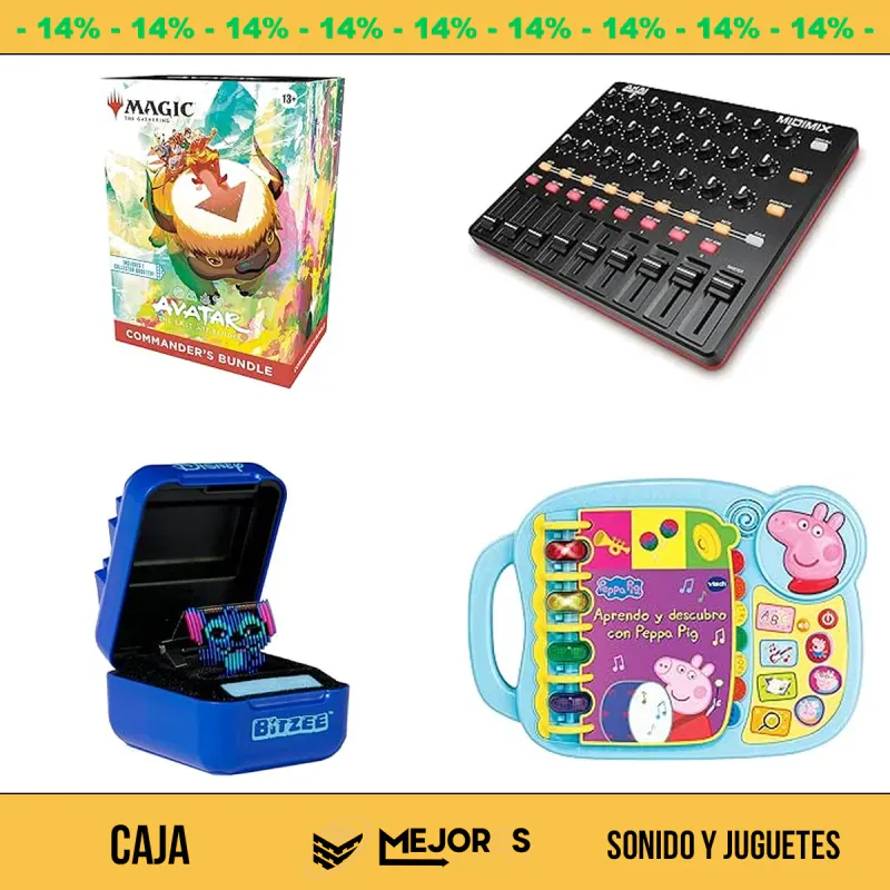 Caja de 29 Items Sin Revisar, Sonido y Juguetes