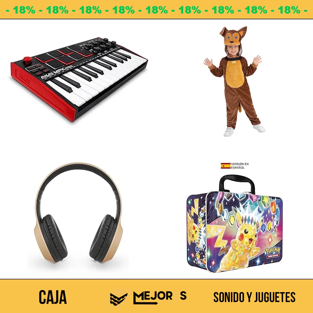 Caja de 33 Items Sin Revisar, Sonido y Juguetes, Lote #spW83P8883Z
