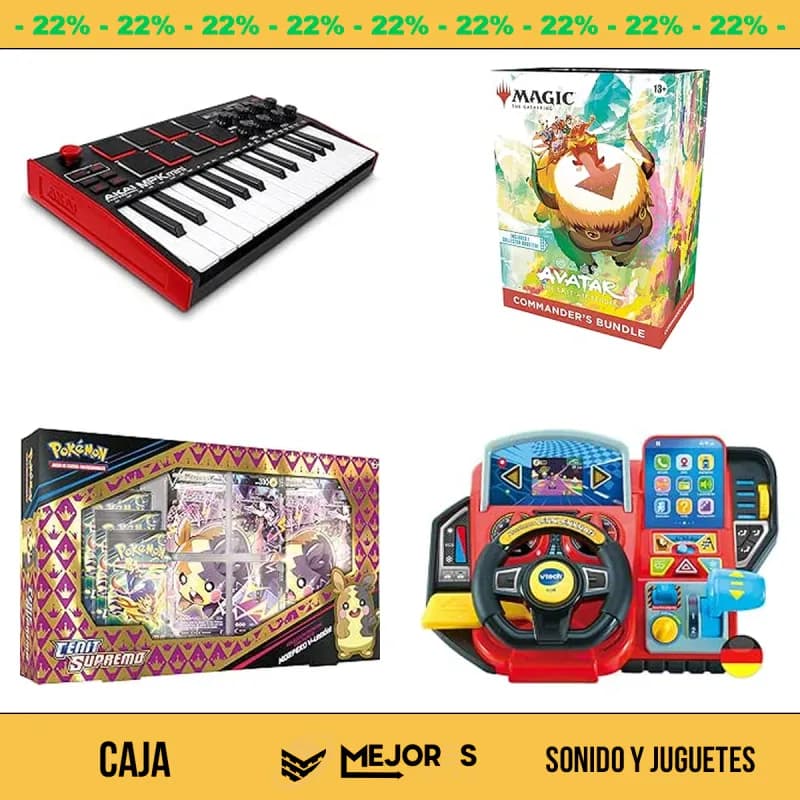 Caja de 36 Items Sin Revisar, Sonido y Juguetes