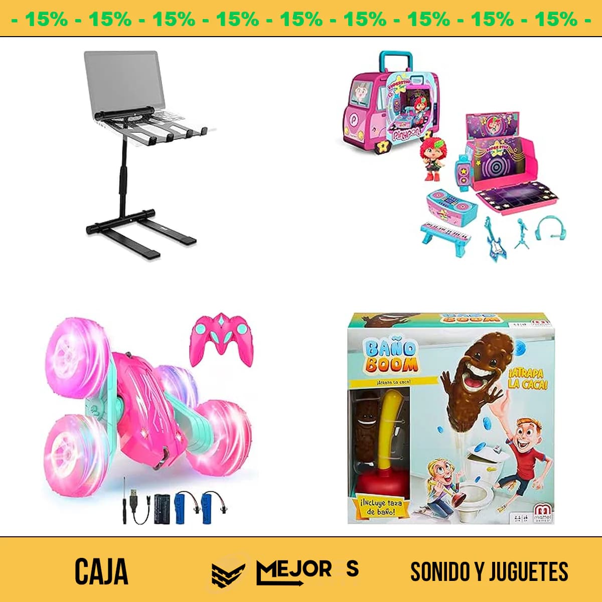 Caja de 39 Items Sin Revisar, Sonido y Juguetes