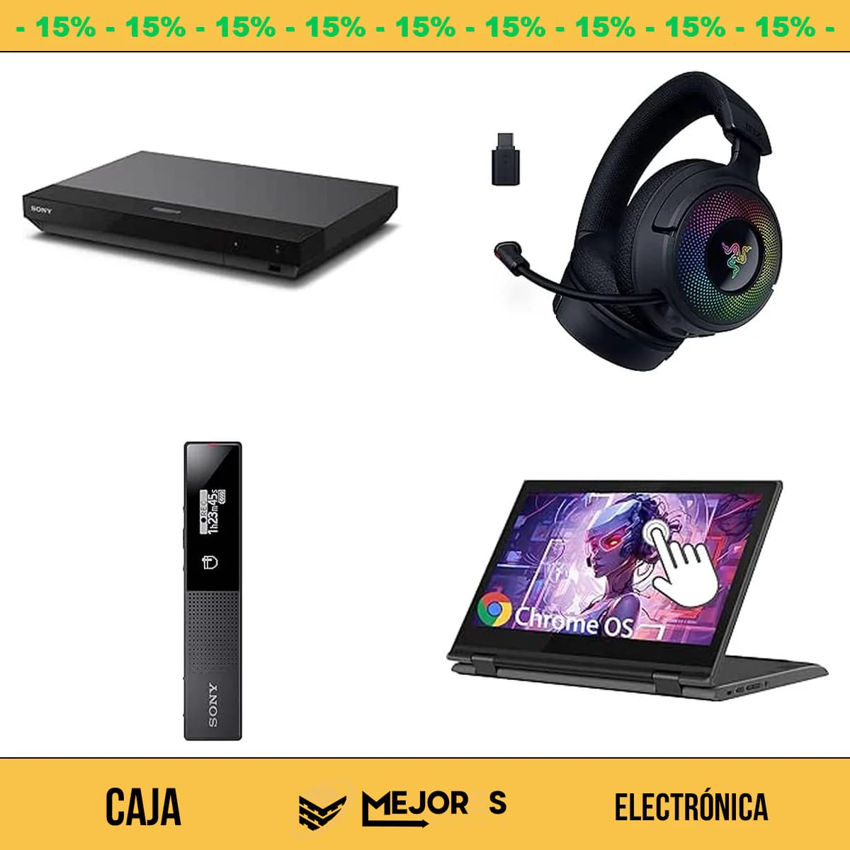 Caja de 69 Electrónica Sin Revisar