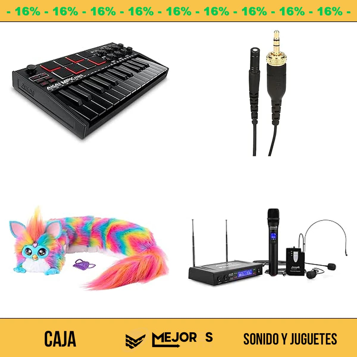 Caja de 38 Items Sin Revisar, Sonido y Juguetes