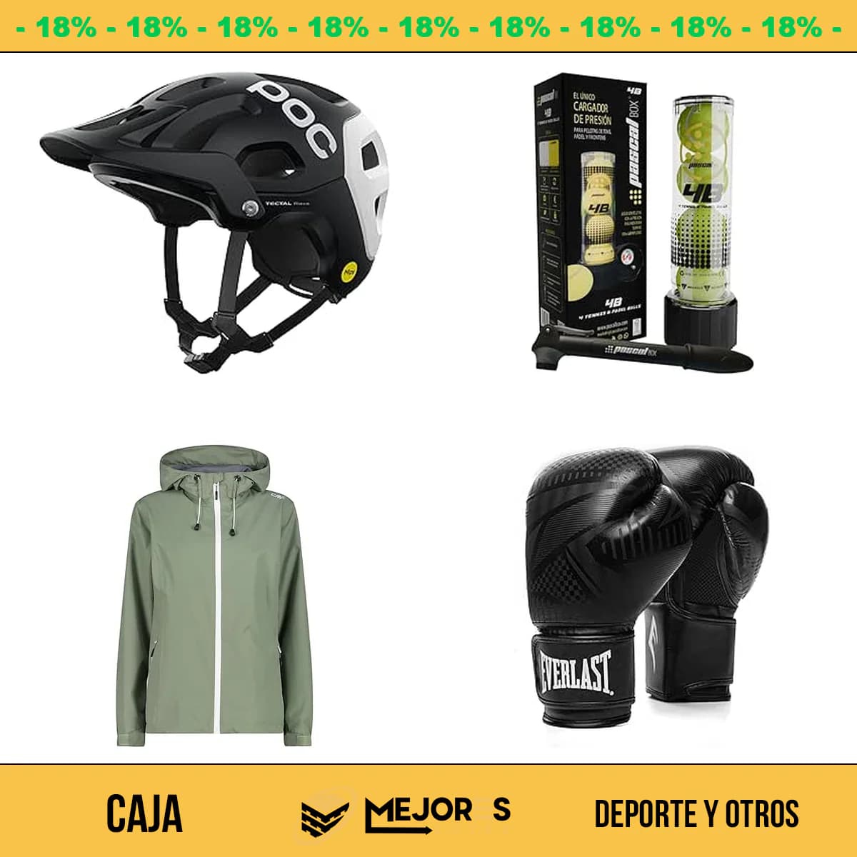 Caja de 46 Artículos de Deporte Sin Revisar