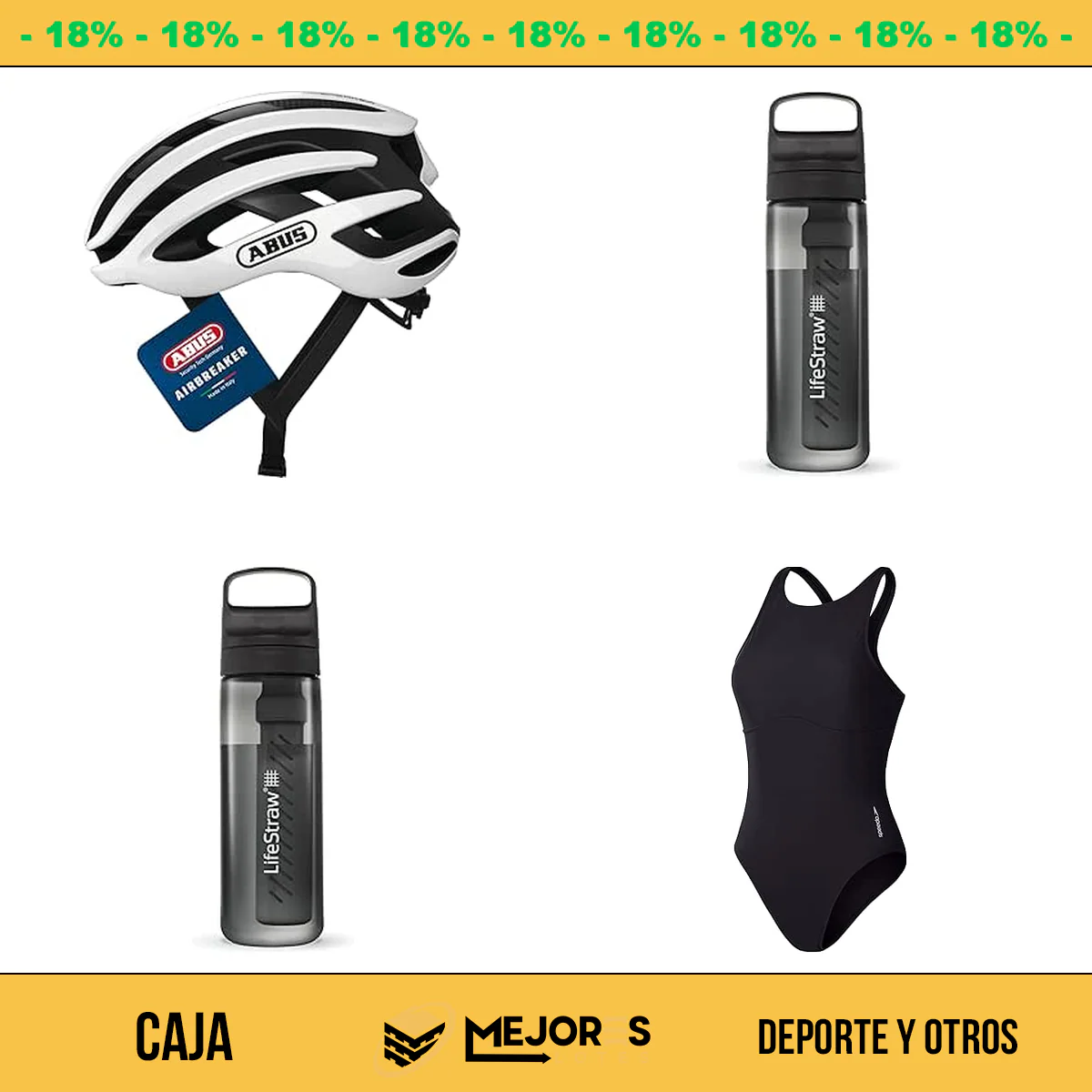 Caja de 49 Artículos de Deporte Sin Revisar