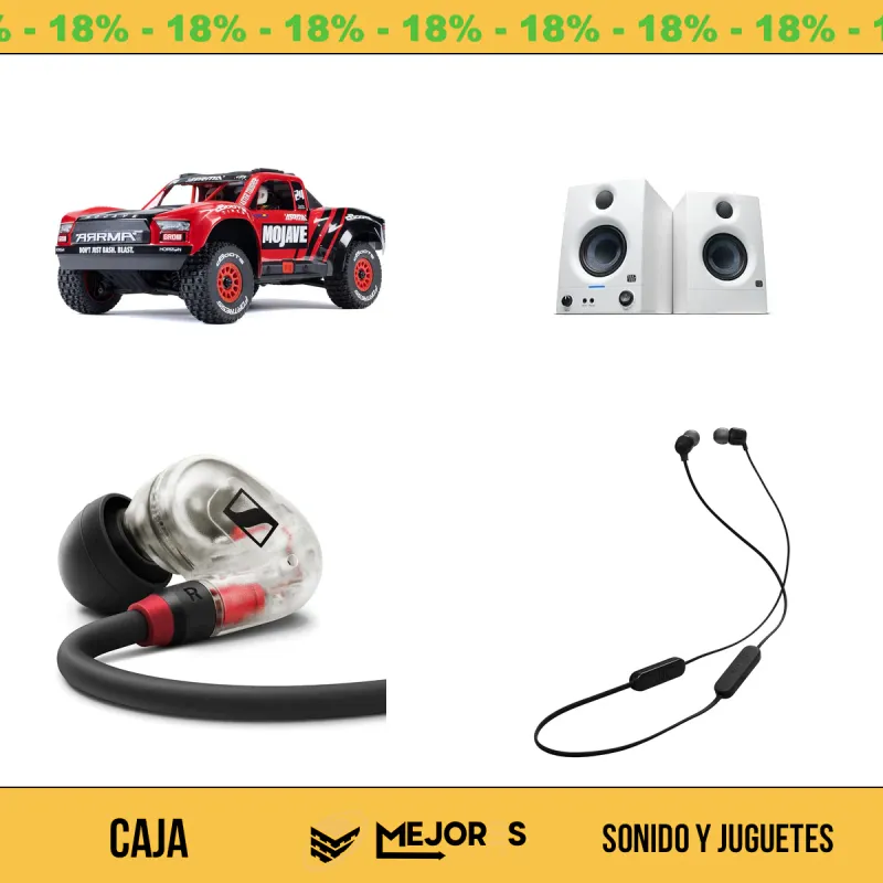 Caja de 10 Items Sin Revisar, Sonido y Juguetes